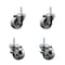 Service Caster 3 Inch Semi Steel Wheel Swivel 34 Inch Threaded Stem Caster Set 2 Brakes SCC SCC-TS20S314-SSS-34212-2-TLB-2 - alternate 1